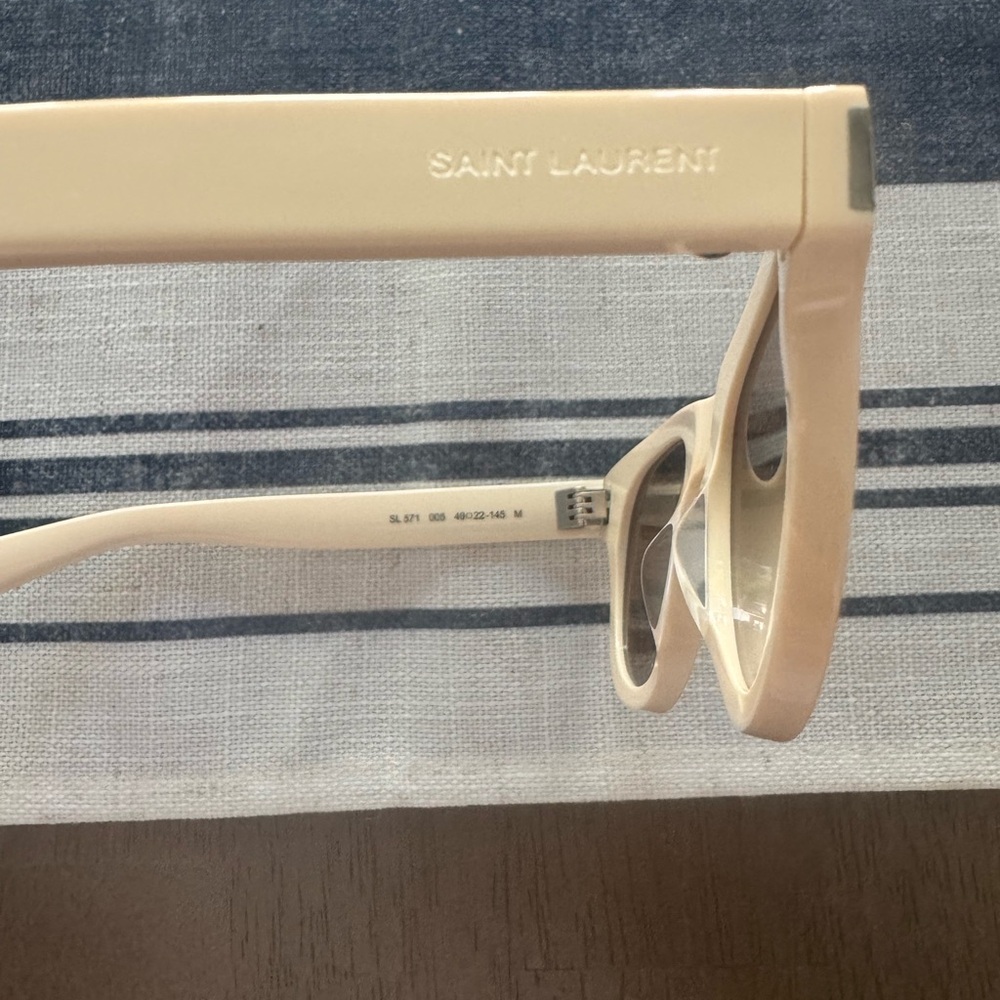 Saint Laurent Cream Sunglasses NWT - Picture 5 of 12